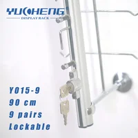 

[YUCHENG] 90cm locking wall mounted bar lockable optical display rack rod 9 pairs sunglasses display rack holder Y015-9