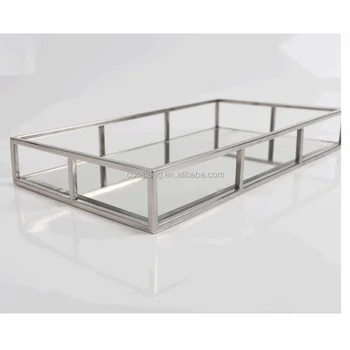 Antique Golden Or Silver Color Frame Gl Coffee Table Metal Mirror Vanity Small Tray Antique Golden Or Silver Color Frame Gl Coffee Table Metal Mirror Vanity Small Tray