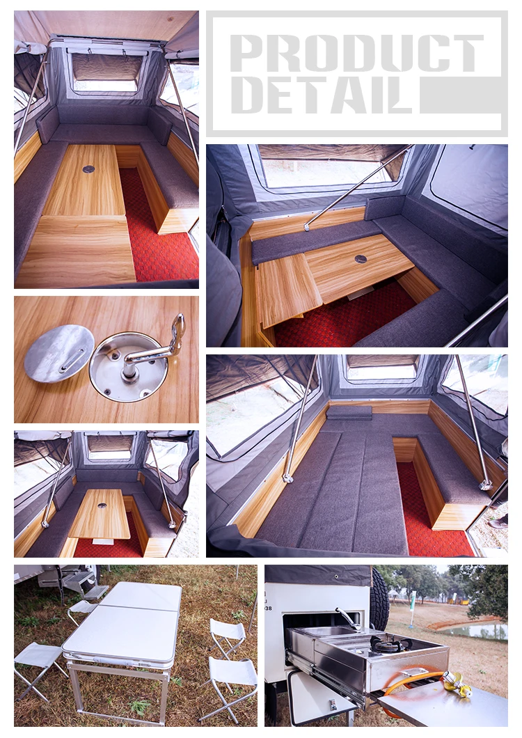 Off-Road Comfortable Folding Camping Trailer With Kitchen