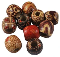 

Mixed Color Wood Beads Barrel Wooden Beads DIY Jewelry Making size 16*17mm 50pcs/bag