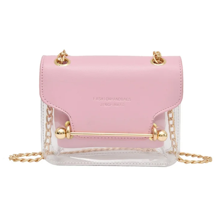 

New Fashion Transparent Shoulder Girls Mini PVC Purse Trendy Ladies Crossbody Lady Jelly Mini Purses and Handbags for Women, 4 colors