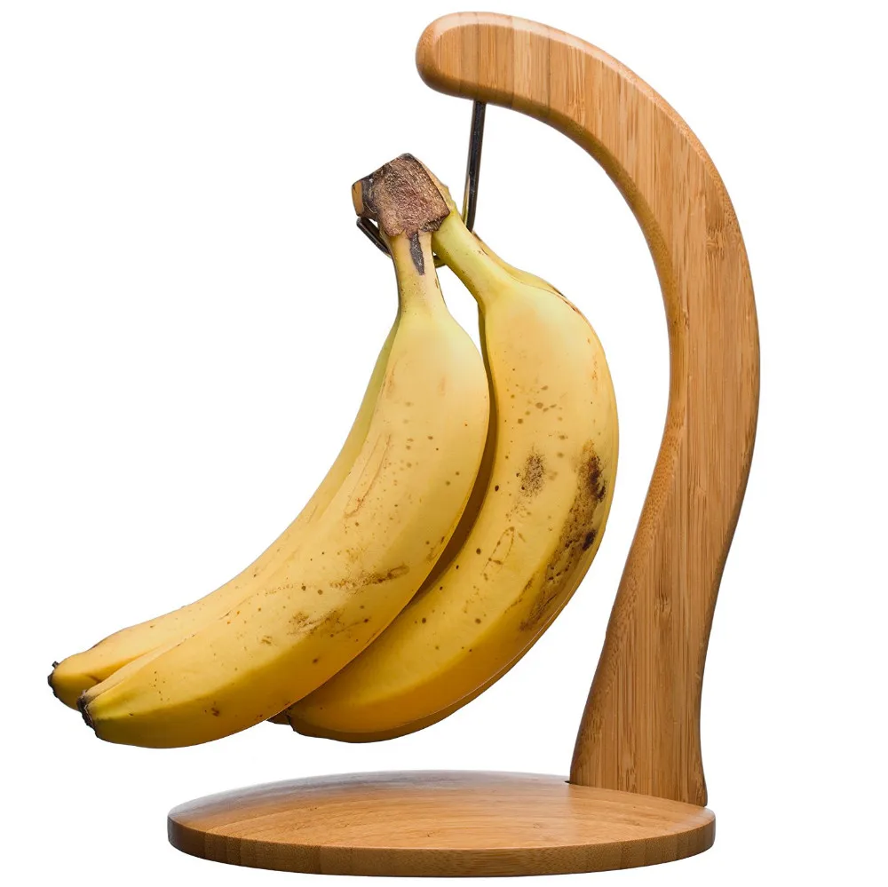 Bamboo Banana Wood Hanger Stand Holder Keep Your Bananas Fresh Even