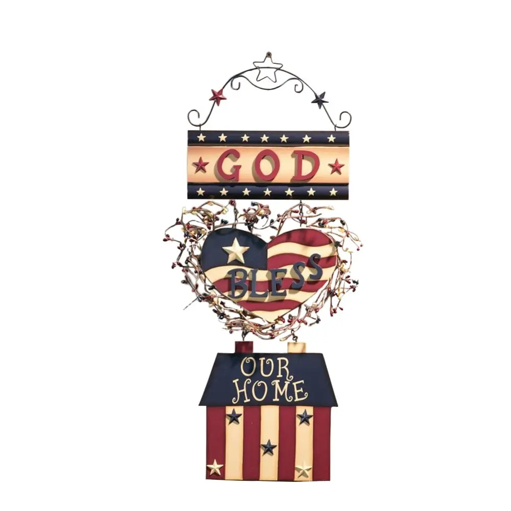 Metal God Bless Our Home Americana Wall Hanging Decoration Buy