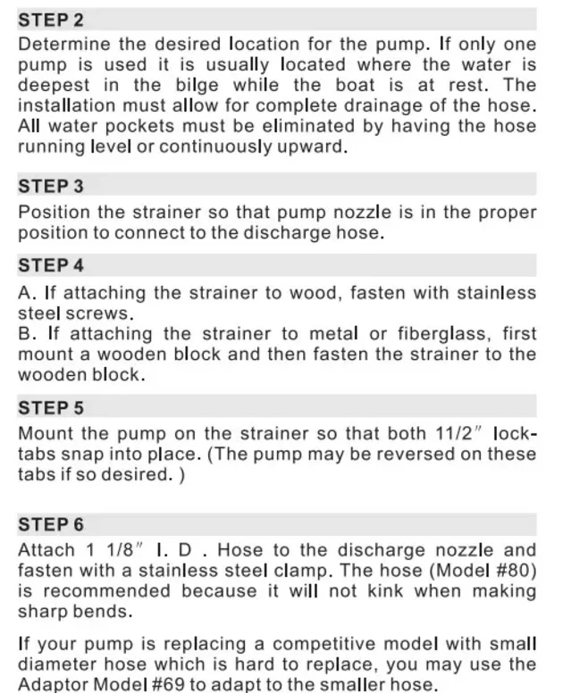 Submersible 12V DC Battery Operated Marine Bilge Pump