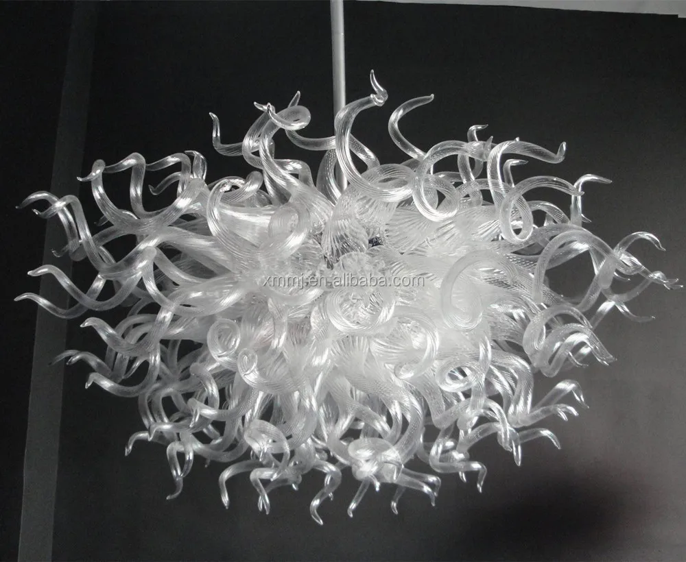 

100% hand blown clear glass art home decor glass chandelier