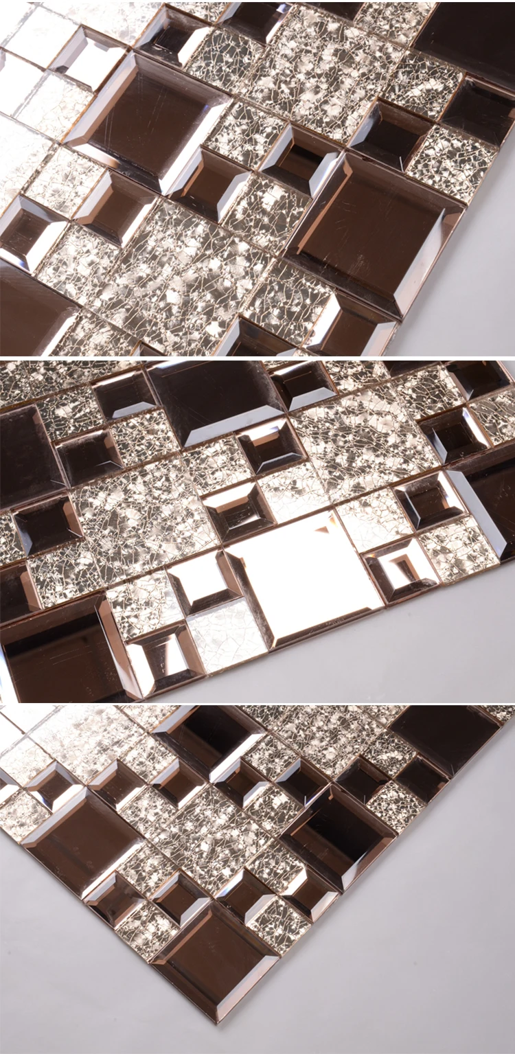 Classic Style bevel antique glass mirror mosaic tile sheet