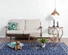 Stainless steel gold glass top diamond coffee table