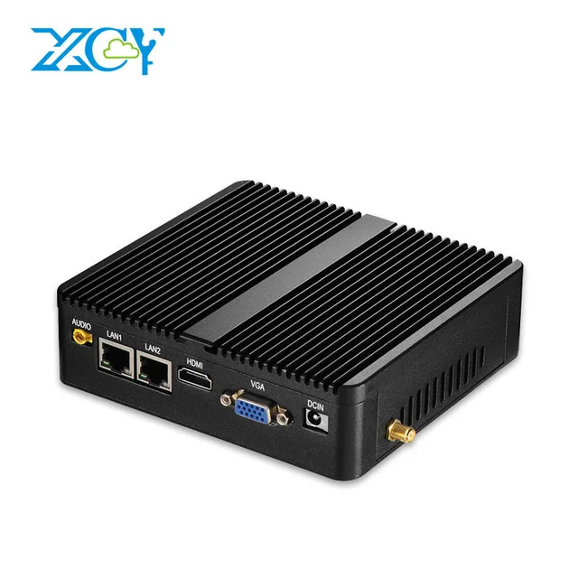 

XCY cheap thin client Dual RS232 Dual Lan celeron J1900 Linux fanless mini pc, Black/slivery/gold