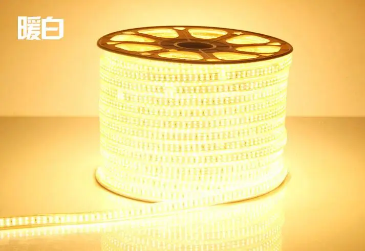 Waterproof 180leds/m Warm White Outdoor Double Row 220V 2835 Led Strip Light