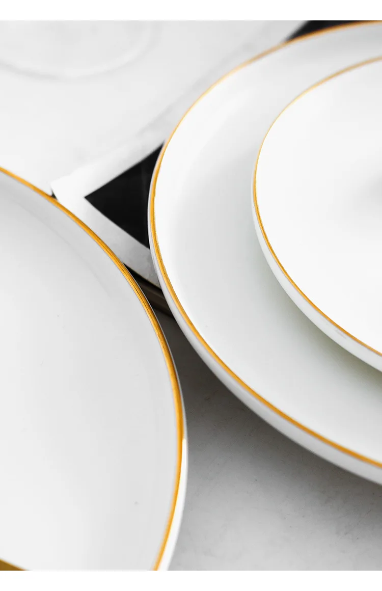 Nordic ceramic color dinnerware restaurant steak plate pizza plate sushi platter dish