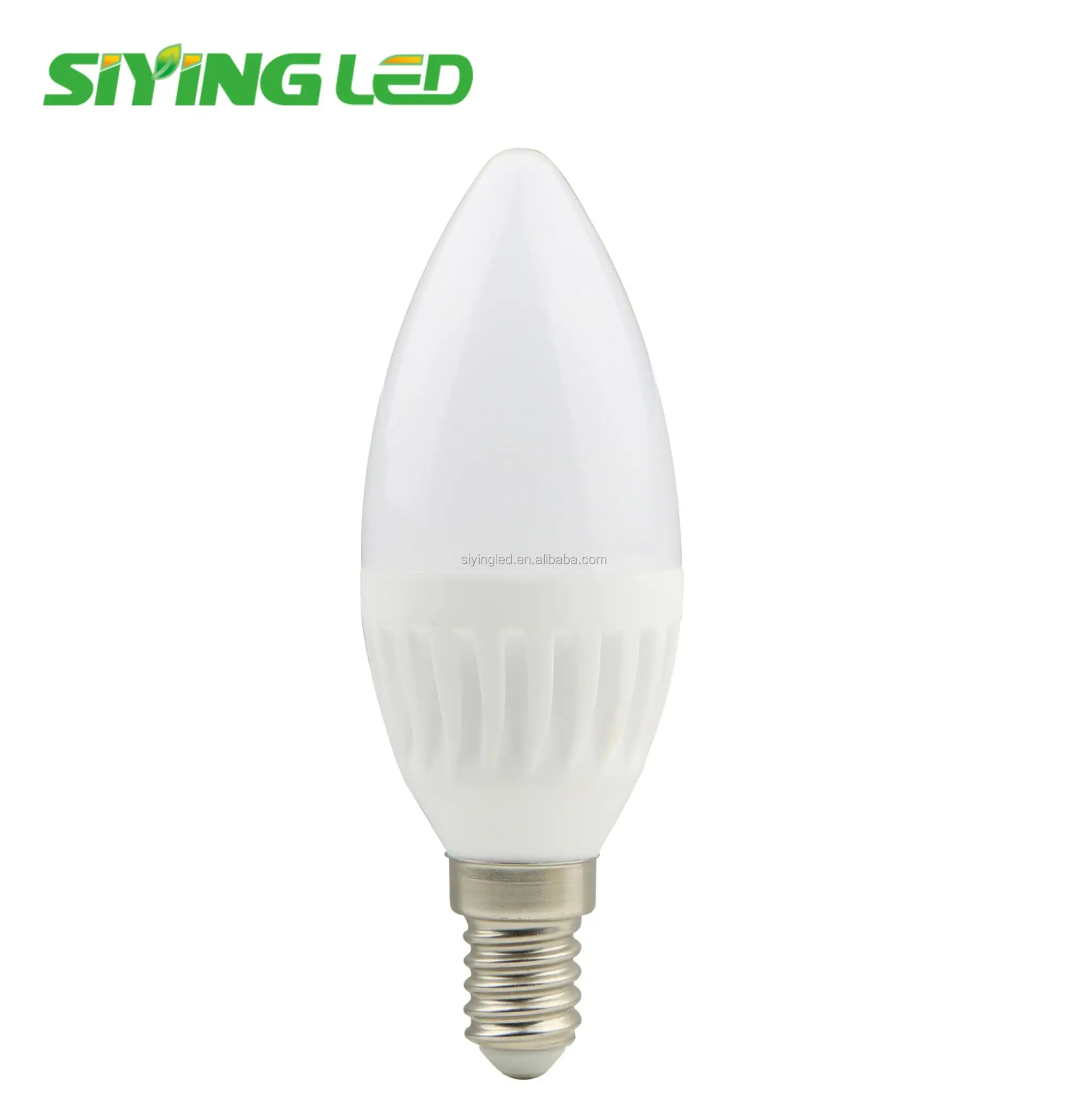 2018 Hot Sell High Lumen Ceramic LED bulbs Candle C37 E14/E27 base