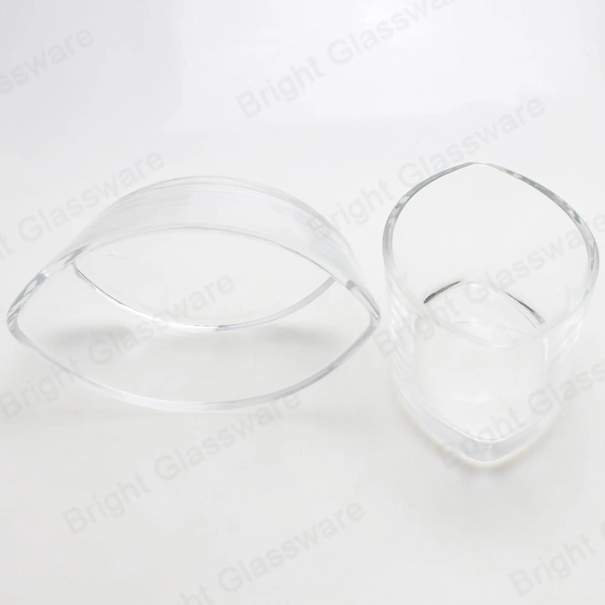 Unique Oval Boat Glass Candle Holder Clear Woodwick Candle Jar Buy
