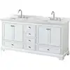 Customized solid wood double sink bathroom vanity cabinets