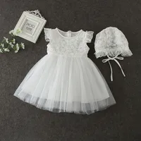 

Soft White Lace and Tulle Baby Girl Dress,Baptism Special Ocassion First Birthday Dress