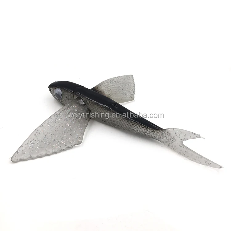 21cm Soft Plastic Flying Fish Teaser Soft Plastic Fishing Lures