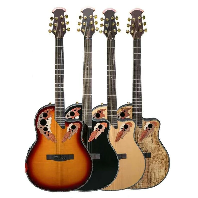 

China Grape Hole ST Electronic Student Practice Kits Beginner Entry Spruce wood Musical Instrument Guitar
