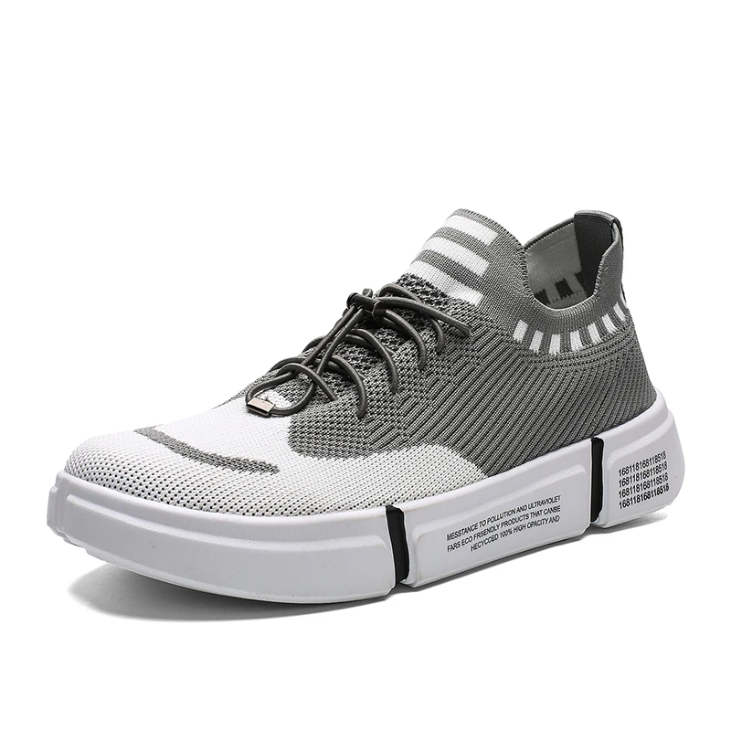 
xx353 flat fashion fly weaving face upper sock sport men shoes china 2019 