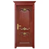 Residential Security Door China Factory Direct Sale Pine/Teak/Walnut Single Front Wooden Door