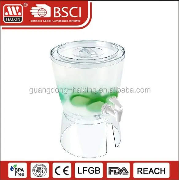 hot sale Party square soda beverage dispenser 5.3L juice beer dispenser with single Water Taps