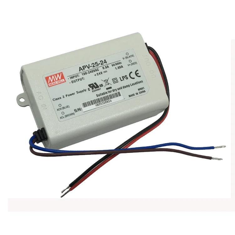 Meanwell APV-8-12 Single Output Class 2 IP42 8W 0.67A 12V LED Driver