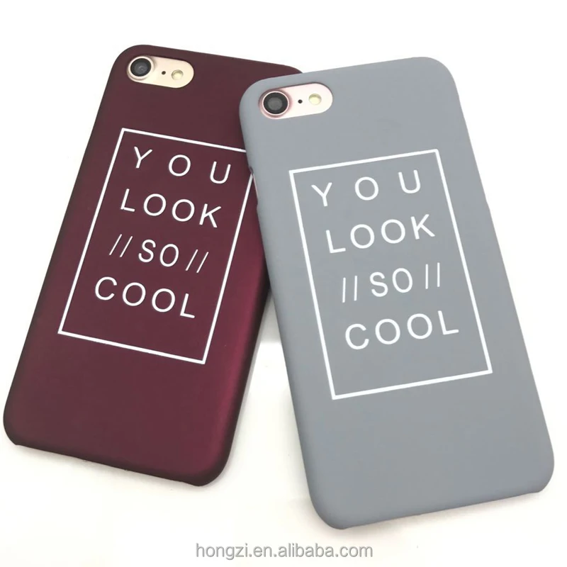 

Newest arrival Fashion Funda Letter Case Matte Hard Cover Capa Coque Funda For iPhone 6s 8 x xs 6 p 7 7 plus Plastic phone Case