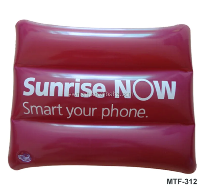 Custom En71 Pvc Inflatable Bath Pillow And Inflatable Beach Pillow