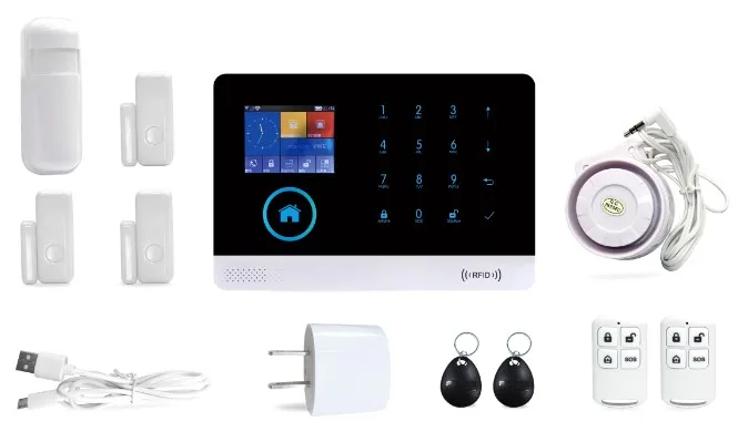 Android ios app remote control Intelligent smart Home Burglar Security GSM Alarm System with WIFI IP camera