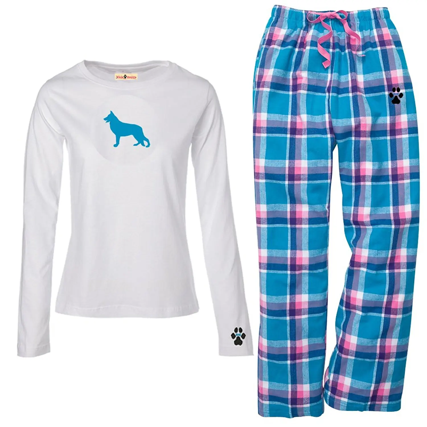 YourBreed Clothing Company German Shepherd Embroidered Ladies V-Neck Sweater