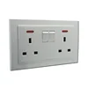Double 13A UK socket with switch and light new design wall switch and socket