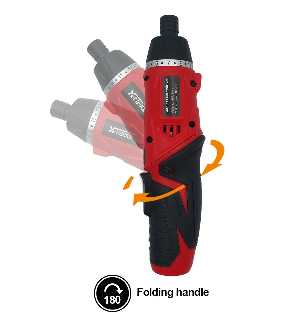 Kcs626p19pcs 3.6v Cordless Screwdriver With Usb Recharging Electric