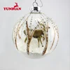 Wholesale transparent hanging decorative tree and deer painted xmas glass ball