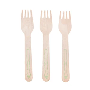 Image of New products wooden spoon fork knife wooden disposable tableware wooden fork pick Good Quality wooden fork