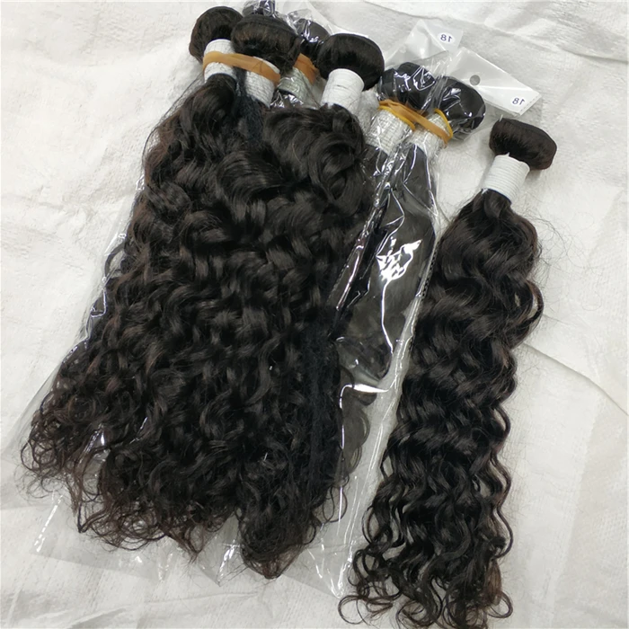 

Letsfly Hot Selling 100% Brazilian Human Hair Wet And Wavy Hair Weave 10 bundles natural water wave virgin hair extensions