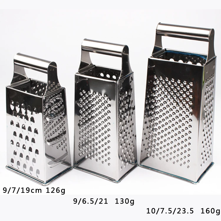 Kitchen Stainless Steel Ginger Grater 4/6sides Nonslip Base Kitchen