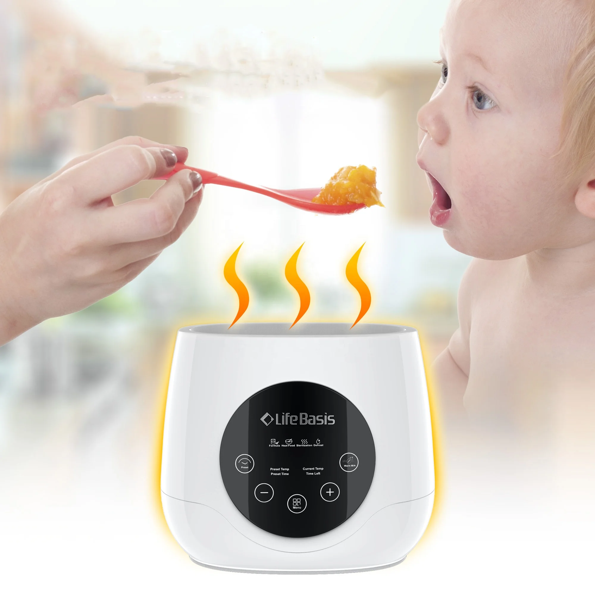Digital steam sterilizer baby infant double bottle warmer