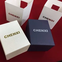 

chenxi watch box printing custom high quality cardboard paper gift packaging wholesale blue and white watch box