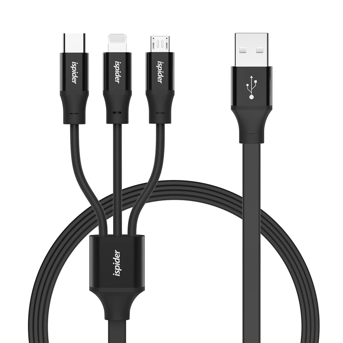 ispider Hot Sale Multi Charging USB Data Cable 3 In 1 for Iphone & Micro Usb & Type c USB Cable ispider Hot Sale Multi Charging USB Data Cable 3 In 1 for Iphone & Micro Usb & Type c USB Cable