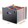 A4 Expanding Files Folders with 24 Pockets, Letter Size Portable Accordion Expandable File organizer