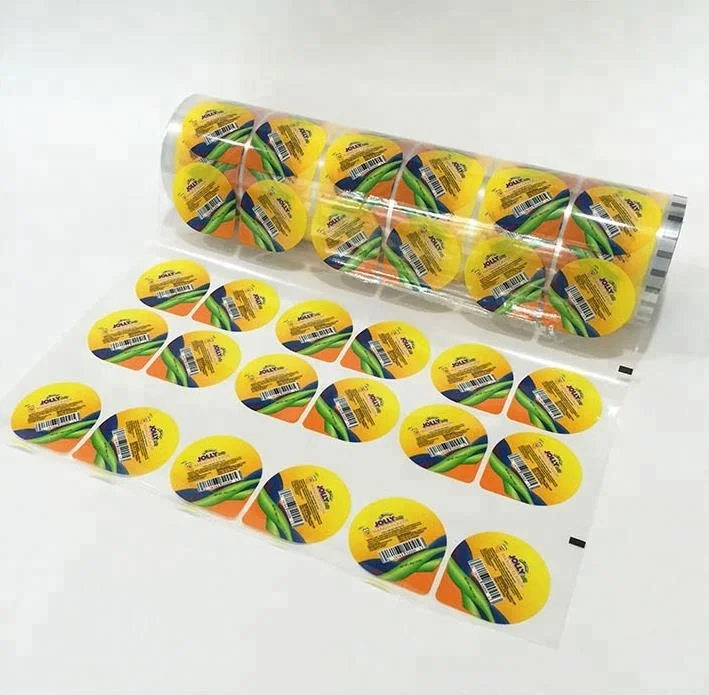 
custom print EVA easy peel off pudding cup lid roll film / fruit jelly cup seal film 