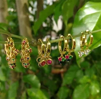 

hot sale jewelry rainbow gold plated earrings