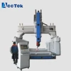 3D woodworking 5 axis cnc wood carving machine , milling atc 5 axis cnc router machine for wood, stone, metal