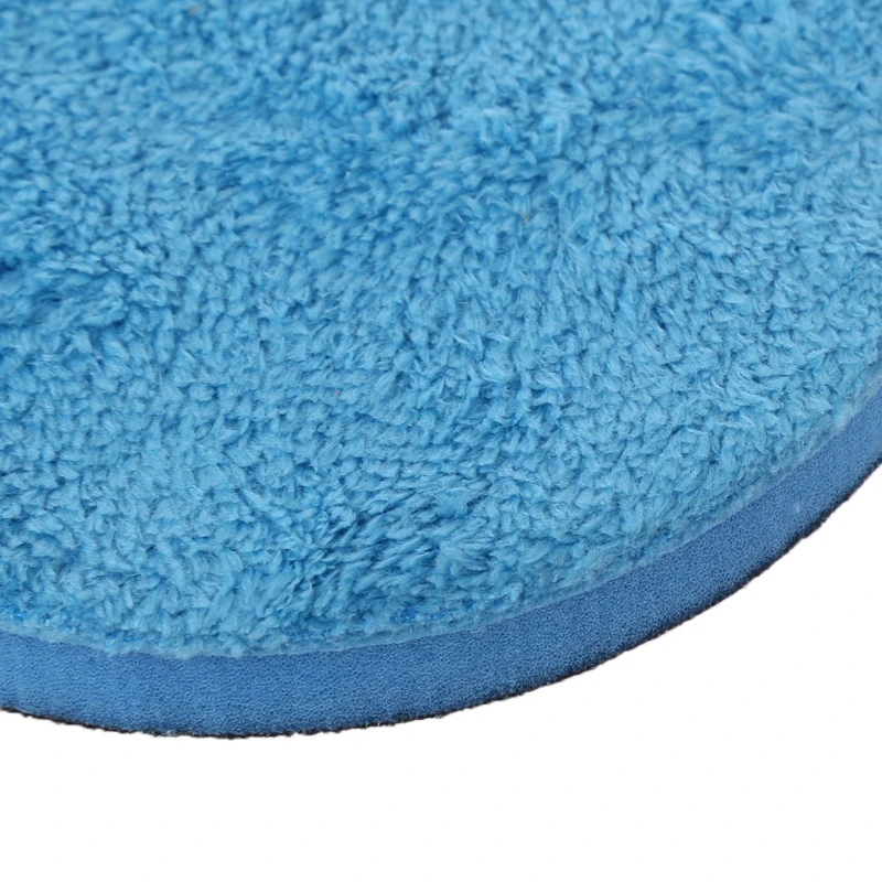 Blue Car Microfiber Buff Sponge Polishing Plated Pad For Rotary DA Polishers