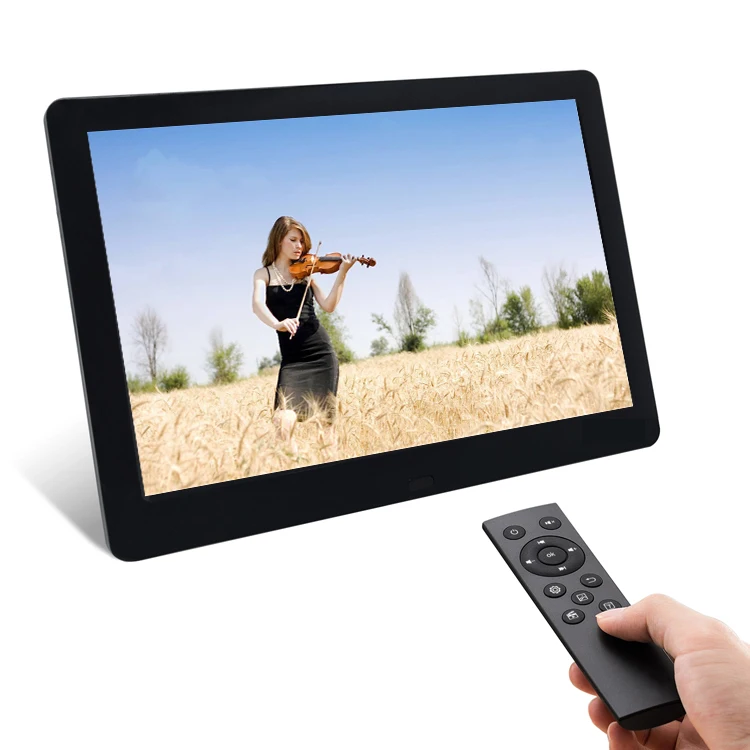 

10 inch hd video player download free mp3 mp4 digital photo frame with CE ROHS FCC, Black / white