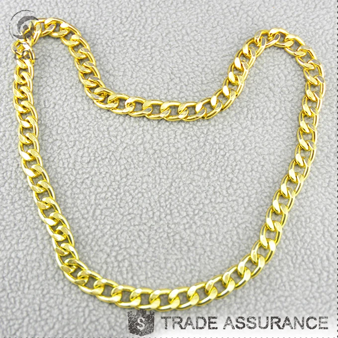 

New imitated gold chain design for man, customized simple imitated gold chain necklace