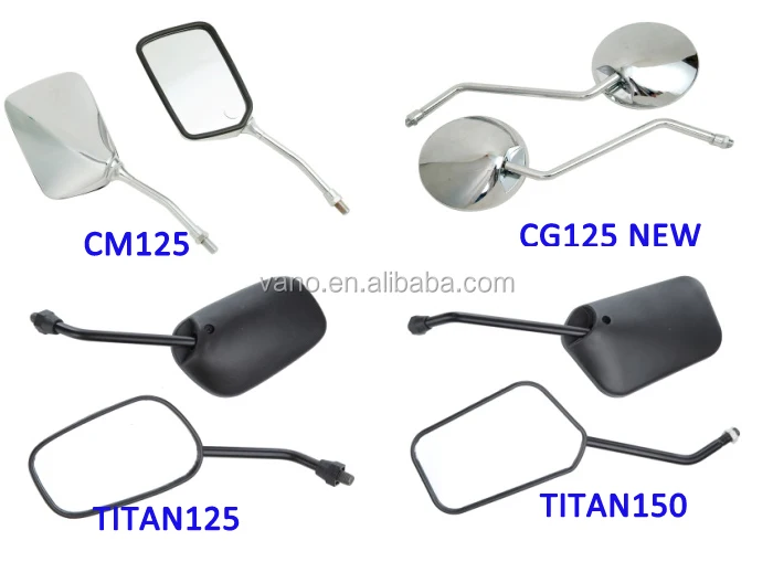 Red Cover GY6 Motorcycle Scooter Rearview Side Mirrors