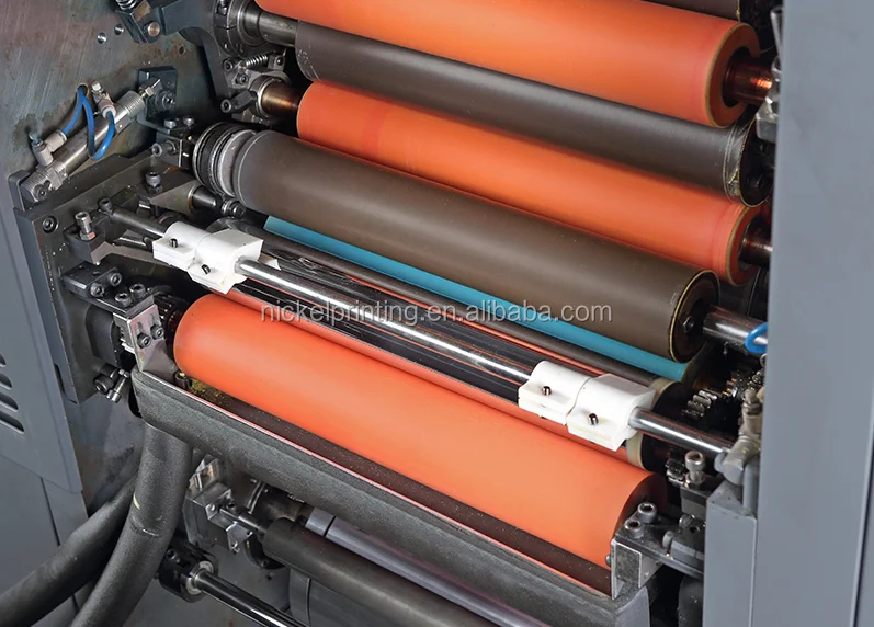 
PS plate 4 colour rotary offset sticker label printer 