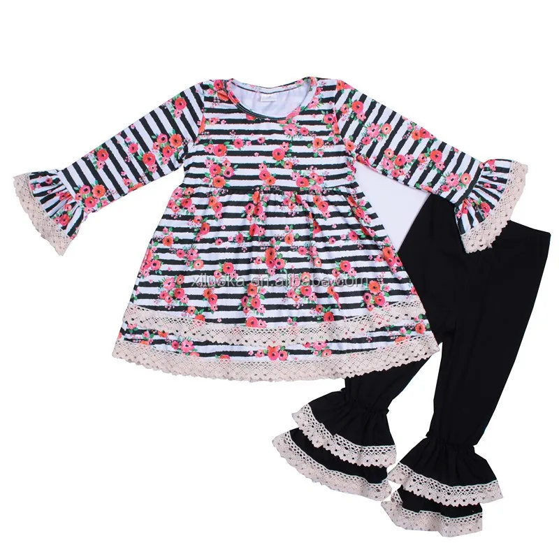 

Most Popular Kids Clothes Floral Pattern Wholesale Children Winter Clothing Baby Valentines Days Clothing, Picture