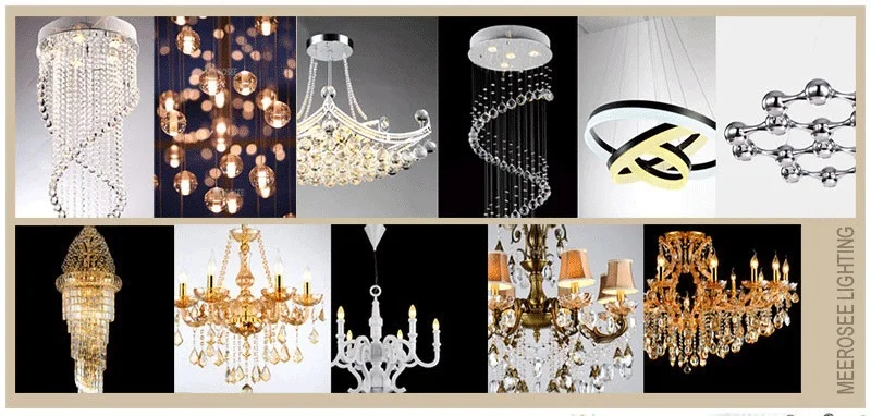 Meerosee Murano Venetian Style Lights Transparent Crystal Chandelier Large Staircase Chandlers Lights Modern MD87228
