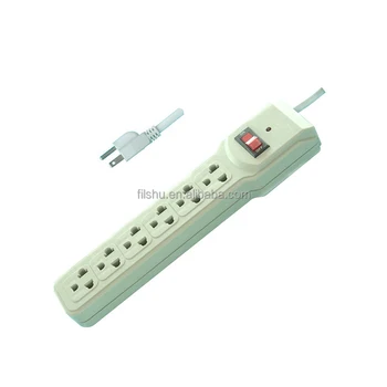 6 Outlet Ac Wall Strip Way Electrical Extension Socket Electric