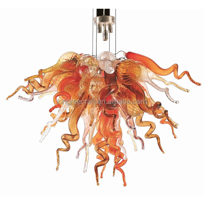 

Contemporary fancy LED Red Murano Glass Chandelier Lighting for Living Room